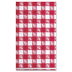 Kurly Kate Paper Table Cover, 40" x 300 ft, Red Gingham (910105)