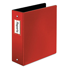 Cardinal Premier Easy Open Locking Round Ring Binder, 3 Rings, 3" Capacity, 11 x 8.5, Red (18848)