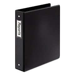 Cardinal Premier Easy Open Locking Round Ring Binder, 3 Rings, 1.5" Capacity, 11 x 8.5, Black (18822)