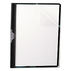 Oxford Ready Clip No-Punch Report Cover, ReadyClip Fastener, 8.5 x 11, Clear/Black (52006)
