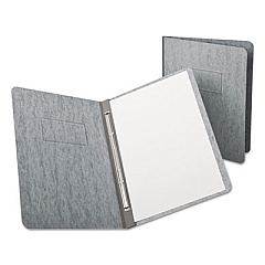 Oxford Heavyweight PressGuard and Pressboard Report Cover w/Reinforced Side Hinge, 2-Prong Fastener, 3" Cap, 8.5 x 11, Gray/Gray (12705)