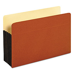 Pendaflex File Pocket with Tyvek, 5.25" Expansion, Legal Size, Redrope, 10/Box (64274)
