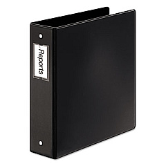 Cardinal Premier Easy Open Locking Round Ring Binder, 3 Rings, 2" Capacity, 11 x 8.5, Black (18832)