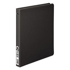 Wilson Jones 362 Basic Round Ring View Binder, 3 Rings, 0.5" Capacity, 11 x 8.5, Black (36213B)