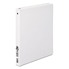 Wilson Jones 362 Basic Round Ring View Binder, 3 Rings, 0.5" Capacity, 11 x 8.5, White (36213W)
