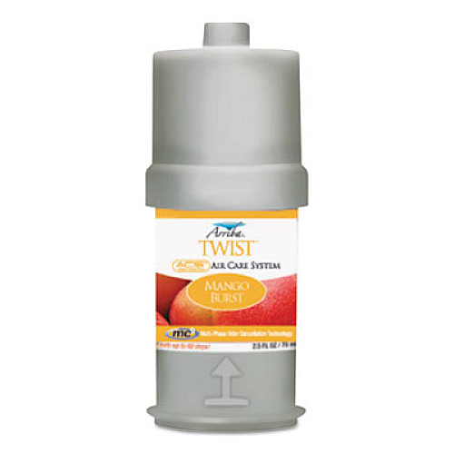 San Jamar Arriba Twist Fragrances, Mango Burst, 2.5 oz Cartridge, 6/Box (RW107801232)