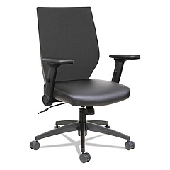 Alera EB-T Series Synchro Mid-Back Flip-Arm Chair, Supports Up to 275 lb, 17.71" to 21.65" Seat Height, Black (ALEEBT4215)