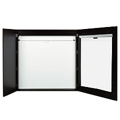 MasterVision Conference Cabinet, Porcelain Magnetic, Dry Erase, 48 x 48, Ebony (CAB01010143)