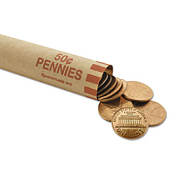 MMF Industries Nested Preformed Coin Wrappers, Pennies, $.50, Red, 1000 Wrappers/Box (2160640A07)