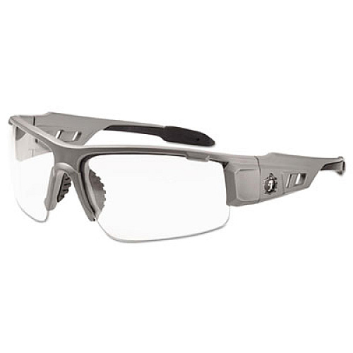 ergodyne Skullerz Dagr Safety Glasses, Matte Gray Frame/Clear Lens, Nylon/Polycarb (52100)