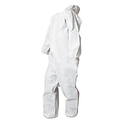 Boardwalk Disposable Coveralls, Polypropylene, Large, White, 25/Carton (BWK00032L)