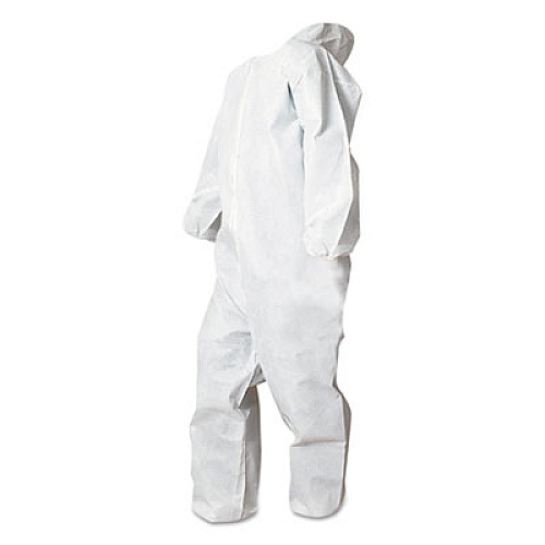 Boardwalk Disposable Coveralls, Polypropylene, Large, White, 25/Carton (BWK00032L)