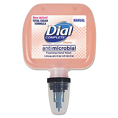 Dial Professional Antimicrobial Foaming Hand Wash, Original, 1.25 L, Cassette Refill, 3/Carton (05067)