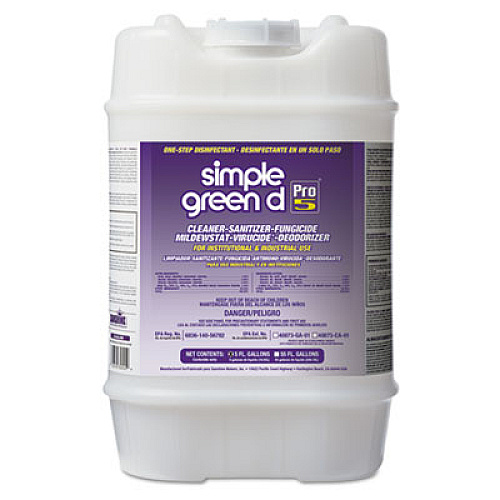 Simple Green d Pro 5 Disinfectant, Unscented, 5 gal Jug (30505)