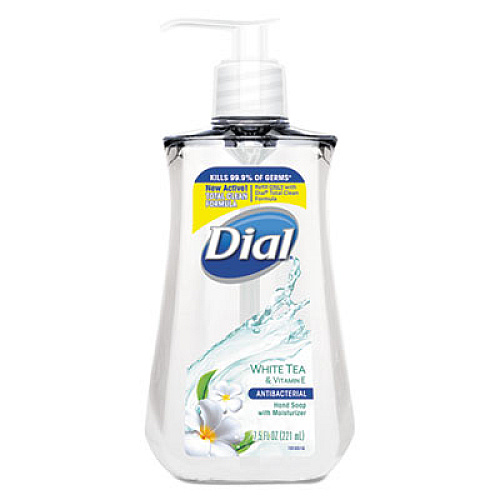 Dial Antibacterial Liquid Soap, White Tea, 7.5 oz Pump Bottle, 12/Carton (02660CT)