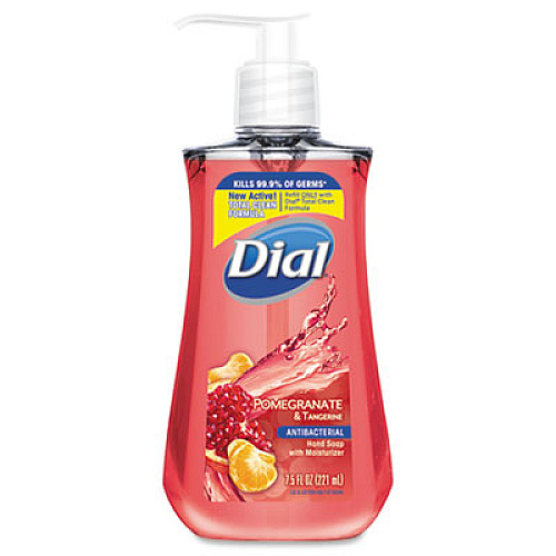 Dial Antibacterial Liquid Soap, Pomegranate and Tangerine, 7.5 oz Pump Bottle, (08513)