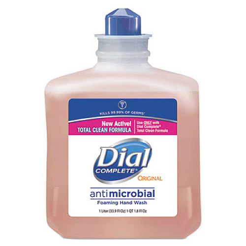 Dial Professional Antimicrobial Foaming Hand Wash, Original, 1 L, 6/Carton (00162)