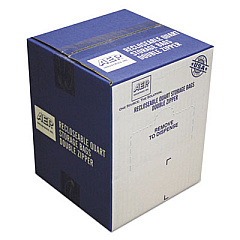 Handi-Bag Resealable Clear Plastic Storage Bags, 1 qt, 1.75 mil, 7" x 8", Clear, 500/Box (ZIP1QS500)