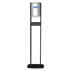 PURELL Elite LTX Floor Stand Dispenser Station, 1,200 mL, 15.25 x 9.86 x 58.1, Chrome/Black (2456DS)