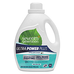 Seventh Generation Natural Liquid Laundry Detergent, Ultra Power Plus, Fresh Scent, 54 Loads, 95 oz (45025)