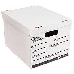 Office Impressions Medium-Duty Economy Storage Files, Letter/Legal Files, 14" Wide , White, 12/Carton (OFF82056)