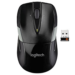 Logitech M525 Wireless Mouse, 2.4 GHz Frequency/33 ft Wireless Range, Left/Right Hand Use, Black (910002696)