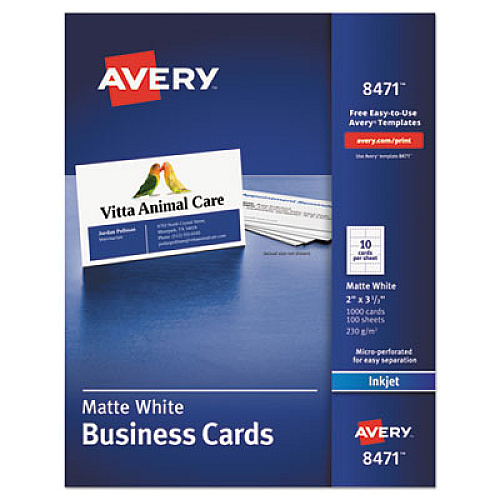 Avery 8471 Standard Printable Microperforated Business Cards