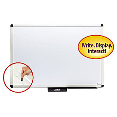 Justick by Smead Dry-Erase Board with Frame, 36" x 24", White (02571)