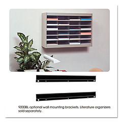 Safco E-Z Stor Steel Project Centers, Wall Mount Bracket Set, Black (9200BL)