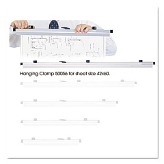 Safco Sheet File Hanging Clamps, 100 Sheets Per Clamp, 43.75w, 6/Carton (50056)