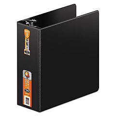 Wilson Jones Heavy-Duty D-Ring Binder with Extra-Durable Hinge, 3 Rings, 4" Capacity, 11 x 8.5, Black (38454B)