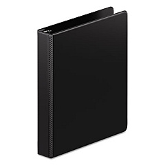 Wilson Jones Heavy-Duty D-Ring Binder with Extra-Durable Hinge, 3 Rings, 1" Capacity, 11 x 8.5, Black (38414B)