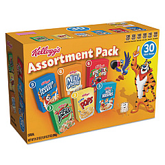 Kellogg's Breakfast Cereal Mini Boxes, Assorted, 2.39 oz Box, 30/Carton (14746)