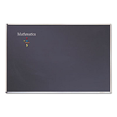 Quartet Porcelain Black Chalkboard with Aluminum Frame, 48 x 96, Silver (PCA408B)