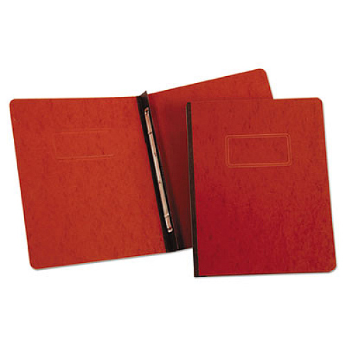 Oxford Heavyweight PressGuard and Pressboard Report Cover w/Reinforced Side Hinge, 2-Prong Metal Fastener, 3" Cap, 8.5 x 11,  Red (12734)