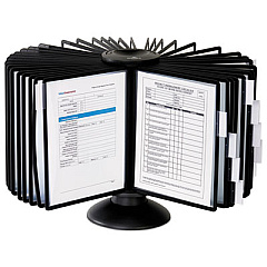 Durable Sherpa Sherpa 40-Panel Carousel Reference System, 80 Sheet Capacity, Black (555701)