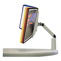 Durable SHERPA Swivel Arm Reference System, 10 Panels, 10 1/2 x 11 x 12 3/4, Gray (556900)