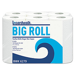 Boardwalk Kitchen Roll Towel Office Pack, 2-Ply, White, 5.5x11, 140/Roll, 24/Ct (BWK6279CT)