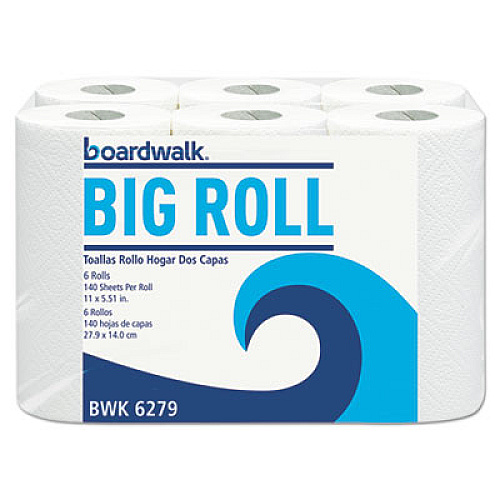 Boardwalk Kitchen Roll Towel Office Pack, 2-Ply, White, 5.5x11, 140/Roll, 24/Ct (BWK6279CT)