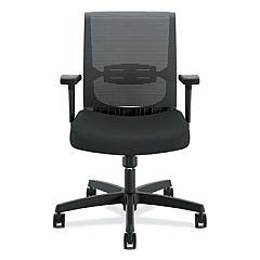 HON Convergence Mid-Back Task Chair, Swivel-Tilt, Supports Up to 275 lb, 15.75" to 20.13" Seat Height, Black (CMS1AACCF10)