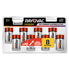 Rayovac Fusion Advanced Alkaline C Batteries, 8/Pack (8148LTFUSK)