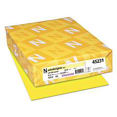 Astrobrights 20lb Color Paper, 20 lb Bond Weight, 8.5 x 11, Lift-Off Lemon, 500/Ream (45231)