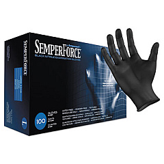 SemperForce Gloves, Black, Large, 1,000/Carton (BKNF104)