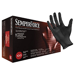 SemperForce Gloves, Black, Medium, 1,000/Carton (BKNF103)