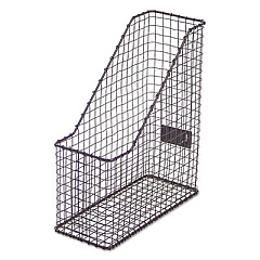 Universal Vintage Wire Mesh Magazine Holder, Front-Notched Loading, 4.13 x 10.13 x 12, Vintage Bronze (UNV20060)