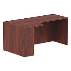 Alera Valencia Corner Credenza Shells, 65w x 35.38d x 29.5h, Left, Medium Cherry (ALEVA25L6636MC)