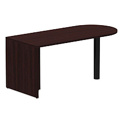 Alera Valencia Series D-Top Desk, 65" x 29.53" x 29.53", Mahogany (ALEVA276630MY)