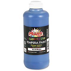 Prang Ready-to-Use Tempera Paint, Blue, 16 oz Dispenser-Cap Bottle (21605)