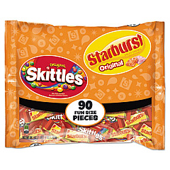 Wrigley's Skittles/Starburst Fun Size, Variety, Individually Wrapped (34777)