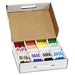 Prang Washable Marker School Pack, Broad Bullet Tip, Assorted Colors, 200/Carton (80613)